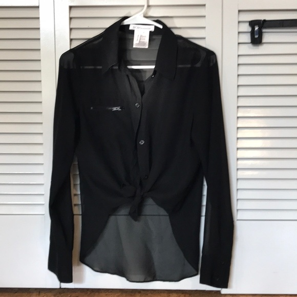 BCBGeneration Sheer Button Down - Picture 4 of 4